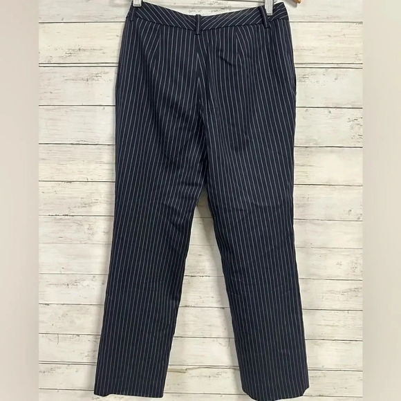 Brooks Brothers Caroline Fit Wool Pinstripe Navy Blue Trousers Size 0P - Picture 7 of 7